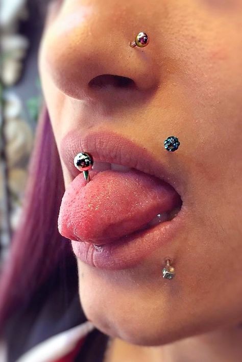 Tongue Piercing Home Remedy Sinus Infection, Tattooing Inks, Piercing Tongue, Tongue Piercings, White Tongue, Mouth Piercings, Tongue Ring, Airbrush App, Tongue Piercing