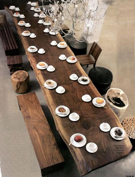 Wood Slab Dining Table, Hudson Furniture, Kursi Bar, Tafel Decor, Reclaimed Wood Table, Long Dining Table, Slab Table, Reclaimed Furniture, Reclaimed Wood Furniture