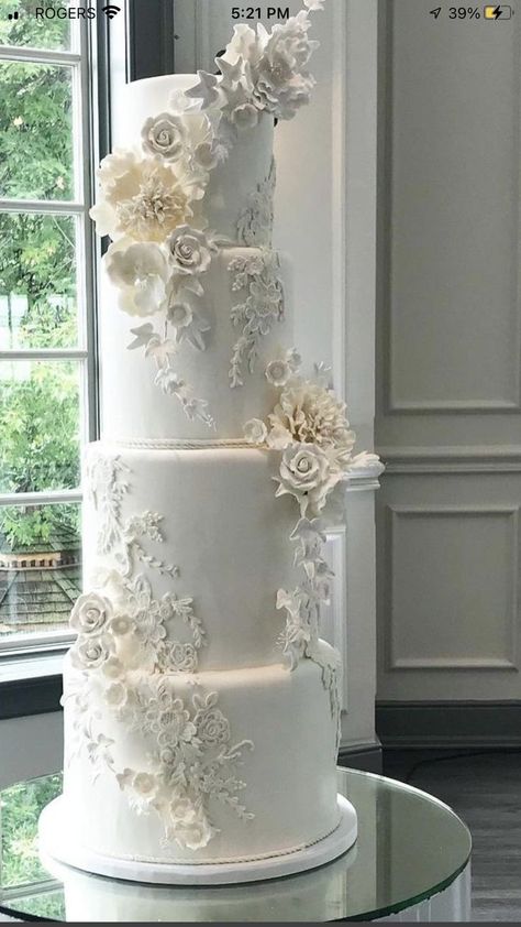 French Wedding Cakes, Lotus Cake, Bridal Cakes, Bride Cake, Fancy Wedding Cakes, Pretty Wedding Cakes, Brides Cake, Wedding Cake Pictures, Wedding Sweets