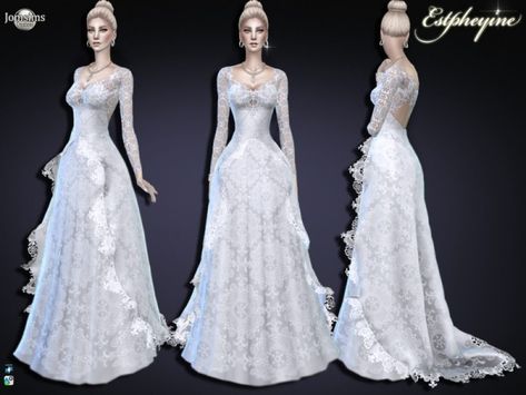 Sims 4 Wedding Cc, Sims Wedding, Sims 4 Wedding Dress, Sims Dress, Sims 4 Cc Shopping, Sims 4 Tsr, Black And White Wedding Theme, Glitter Wedding Dress, Sims 4 Cas Mods