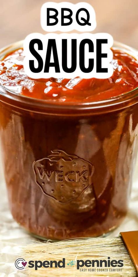 This homemade BBQ sauce recipe is so versatile and can be altered to choose any taste preference. Like your BBQ sauce sweet, tart, or spicy? Then look no further, this recipe is so easy to adjust. It is also so easy to make and is the best addition to any meal, whether it be those BBQ ribs, pork chops, or barbequed chicken breasts. #BBQsaucerecipe #BBQsauce #barbecuesauce #spendwithpennies Best Homemade Bbq Sauce, Best Bbq Sauce Recipe, Home Made Bbq Sauce, Persnickety Plates, Easy Bbq Sauce, Ribs Recipes, Make Bbq Sauce, Best Barbecue Sauce, Bbq Sauce Ingredients