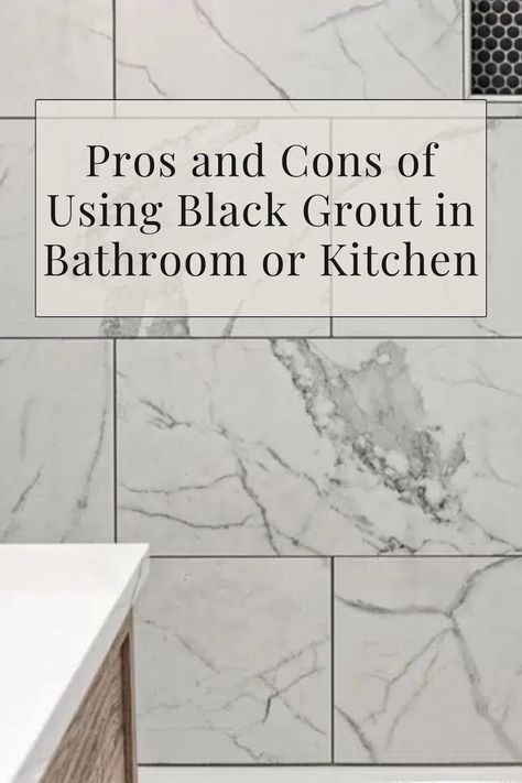 The secret is out – black grout can add a touch of sophistication, depth, and elegance to any space. While white grout is the more traditional color in many homes, white tile with black grout is defying traditions because of its bold appearance, timeless look, and low maintenance perception. White Tile With Black Grout, Bathroom Grout Color, Black Tile Grout, Grey Grout Bathroom, Tile With Black Grout, White Tiles Black Grout, Color Grout, Tile Grout Color, Bathroom Grout