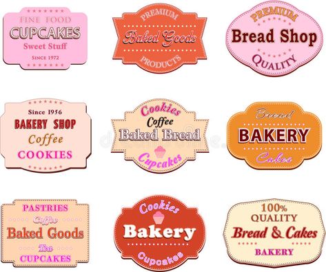 Retro Bakery Logo, Bakery Labels, Retro Bakery, Bakery Logos, Pastry Logo, Modern Bakery, Vintage Bakery, Coffee Bread, Bread Shop