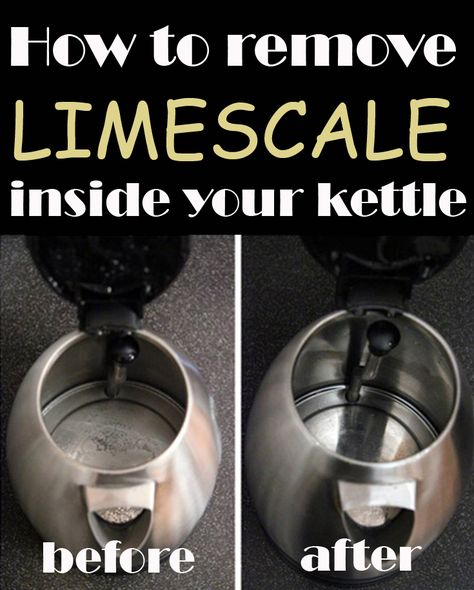 How to remove limescale inside your kettle - 101CleaningTips.net Tablet Recipe, Clean Hacks, Homemade Toilet Cleaner, Clean Baking Pans, Cleaning Painted Walls, Glass Cooktop, Deep Cleaning Tips, Hard Water Stains, Dirty Dishes