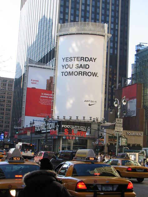 Nike - "YESTERDAY YOU SAID TOMORROW" Yesterday Quotes, Yesterday You Said Tomorrow, Nike Ad, Kettlebell Workouts, Nike Quotes, Street Quotes, Running Inspiration, Motivational Pictures, Making Excuses