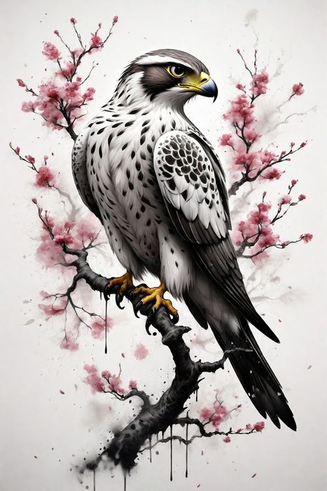 Falcon Falconer Fantasy Art, Realistic Bird Drawings, Falken Tattoo, Falcon Sketch, Falcon Drawing, Falcon Tattoo, Falcon Art, Vogel Tattoo, Cool Nature