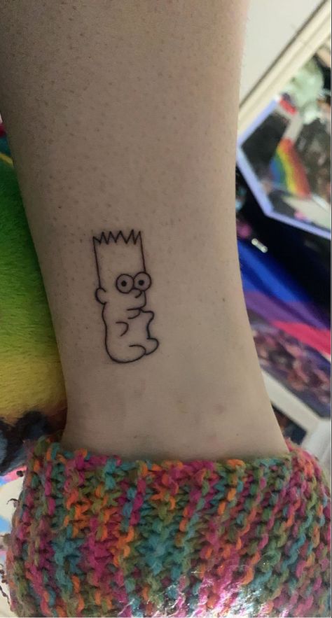 Gummy Bart Simpson Tattoo, Bart Simpson Gummy Bear Tattoo, Gummy Bart, Bart Simpson Tattoo, Simpson Tattoo, Simpsons Tattoo, Bear Tattoo Designs, Bear Tattoo, The Simpson