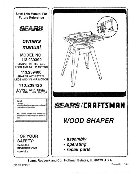 Craftsman 113.239420 Manual Online: installing elevating rod and table support, Mounting Belt Guard And Motor To Motor Mount. Position Table Upside Down On 2 X 4'S On Edge For Support And Clearance For Spindle Assembly. 1. Install (3/8-24) Jam Nut On Short Threaded End Of Elevating Rod... 10 Inch Table Saw, Craftsman Table, Craftsman Table Saw, Table Saw Stand, Table Saw Jigs, Diy Water Fountain, Table Extension, Lathe Tools, Iron Table