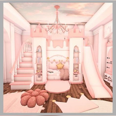 Club Roblox House Ideas Kids Bedroom, Bloxburg Toddler Room Ideas, Bloxburg Bedroom Ideas For Kids, Bloxburg Kid Room Ideas, Bloxburg Playroom Ideas, Bloxburg Kids Room Ideas, Preppy House, Kids Room Decals, Blocksburg Room Ideas￼