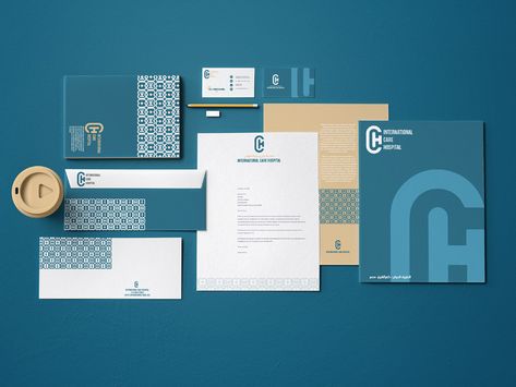 Stationary Design Inspiration, Healthcare Branding, Stationary Branding, Collateral Design, Care Hospital, Corporate Identity Design, Medical Design, Id Design, Stationary Design