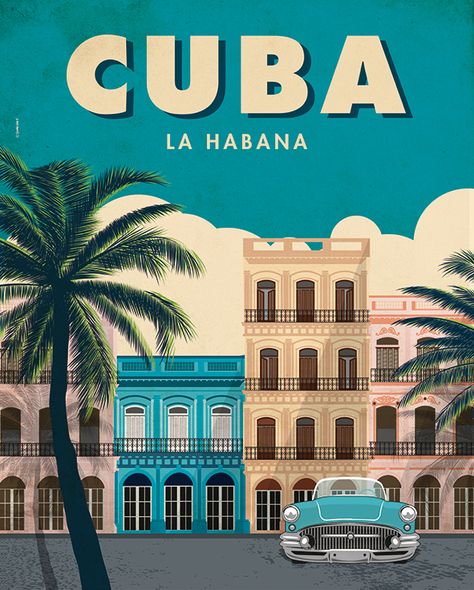 Posters Of Places, Country Poster, Cuba Aesthetic, Cuba Beach, Cuba Poster, Vintage Travel Posters Tropical, Cuba Poster Vintage, Vintage Travel Posters Bali, Vintage Cuba Poster