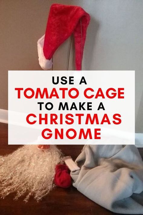 Diy Christmas Gnomes, Tomato Cage Crafts, Diy Christmas Decorations For Home, Gnomes Diy, Christmas Crafts To Make, Socks Christmas, Tomato Cages, Diy Gnomes, Gnomes Crafts