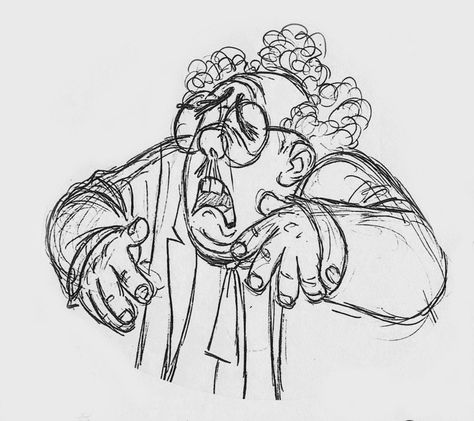 Animation Poses, Madame Medusa, Preston Blair, Milt Kahl, The Rescuers, Thumbnail Sketches, Animation Movie, Old Cats, Senior Citizen