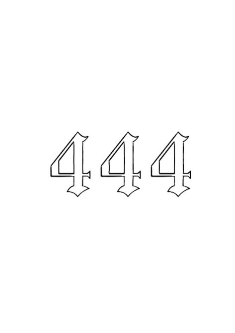 Angel Number Font Tattoo, 444 Leg Tattoo, 444 Stencil, 444 Red Ink Tattoo, 444 Tattoo Design, 444 Tattoo Stencil, Angel Number Tattoo 444, 888 Tattoo Font, 444 Font