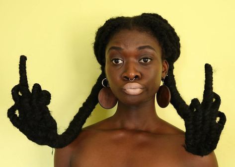 Artist Turns Her Hair Into Incredible Sculptures (New Pics) African Braids Hairstyles Pictures, Let Me Think, Braids Hairstyles Pictures, Natural Hair Twists, Black Curly Hair, Afro Punk, African Braids Hairstyles, African Braids, Goddess Braids