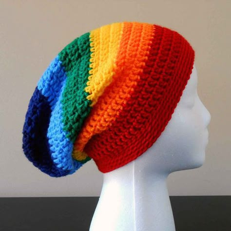 LGBT Gay Pride Rainbow Slouchy Beanie - Adult | Slouch Hats ...