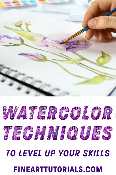 Elevate your watercolor skills with our guide, 'Watercolor Techniques'. This comprehensive resource offers step-by-step tutorials on advanced watercolor techniques, aimed at refining your skills and taking your artwork to the next level. #WatercolorTechniques #AdvancedWatercolor #PaintingTutorial #ArtTips #WatercolorSkills #MasterWatercolor #LevelUpYourArt #ArtSupplies #WatercolorTutorial Watercolor Instruction Videos, Watercolor Drills, Intro To Watercolor Art Lessons, Advanced Watercolor, Watercolor Blooms Technique, How To Watercolor Roses Video Tutorials, Master Watercolor, Teaching Watercolor, Watercolour Techniques