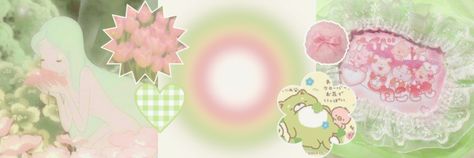 Green Pink Twitter Header, Pink And Green Twt Header, Pink And Green Notion Header, Floral Banner Discord, Pink And Green Aesthetic Header, Green Pink Widget, Green And Pink Widget, Pink And Green Twitter Header, Pink And Green Layout