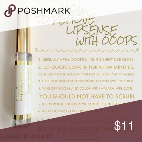 Lipsense ooops remover Ooops removes lipsense, this is a must have if you use lipsense. Makeup Lip Balm & Gloss Lipsense Party, Lip Sense, Senegence Distributor, Senegence Makeup, Long Lasting Lip Color, Senegence Lipsense, Kissy Face, Lipsense Colors, Liquid Lip Color