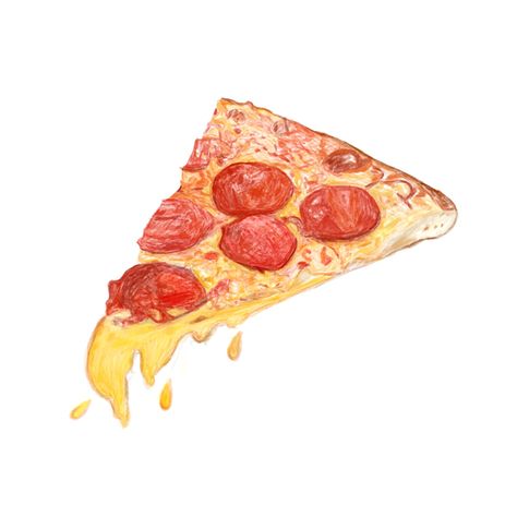 Illustration of hand drawn pizza icon isolated on white background | free image by rawpixel.com Pizza Slice Painting, Pizza Background, Pizza Illustration, Pizza Icon, Pizza Drawing, Holiday Cheese Boards, Slice Pizza, Watercolor Food Illustration, Holiday Cheese