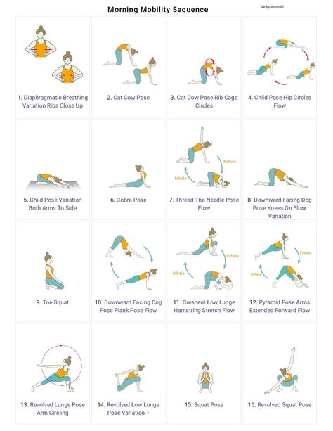 Morning Yoga Sequence, Mobility Yoga Sequence, Wild Thing Yoga Sequence, Yoga Therapy Sequence, Yoga Mobility Flow, Warm Up Yoga Sequence, Morning Flow Yoga, Yoga For Mobility, Morning Mobility Stretches