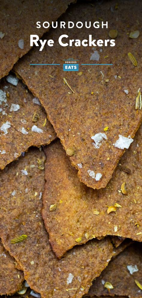 Sourdough Rye Crackers With Coriander and Fennel Recipe Rye Crackers, Fennel Recipe, Sourdough Crackers, Rye Sourdough, Sourdough Rye, Fennel Recipes, Christmas Recipes Appetizers, Dark Caramel, Rye Flour