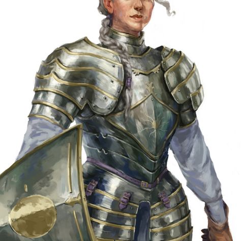 Old Paladin — Leanna Crossan Old Paladin, Woman Knight, Alpha Female, Old Woman, High Fantasy, Character Designs, Art Stuff, Knights, Concept Design