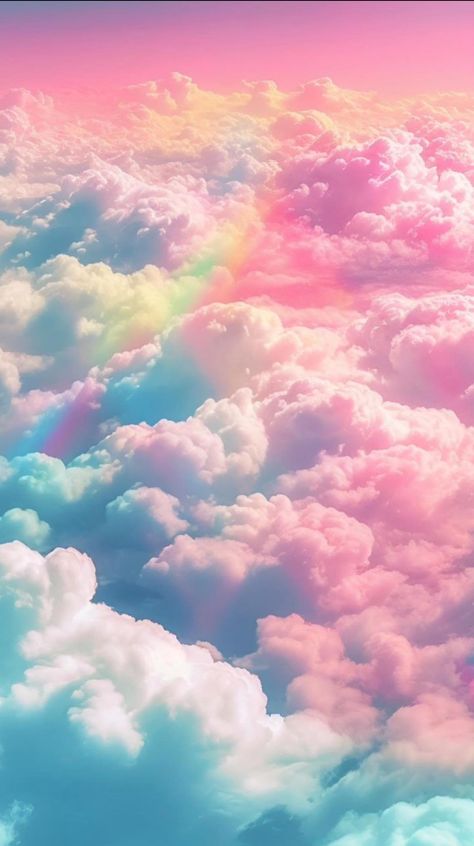 Nubes Aesthetic, Pastel Rainbow Aesthetic, Aesthetic Clouds, Pastel Galaxy, Free Wallpaper Backgrounds, Y2k Background, Colorful Clouds, Pretty Phone Wallpaper, Colorful Aesthetic