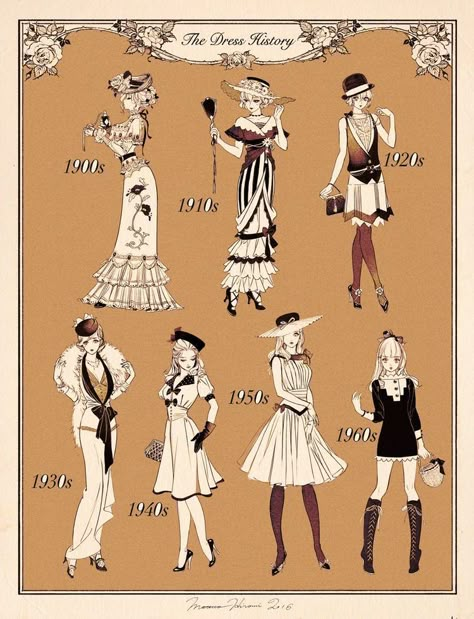 Vintage Fashion Sketches, Clothes Drawing, Fashion Design Drawings, Old Fashion, Fashion Design Sketches, Drawing Clothes, 판타지 아트, 영감을 주는 캐릭터, Art Clothes