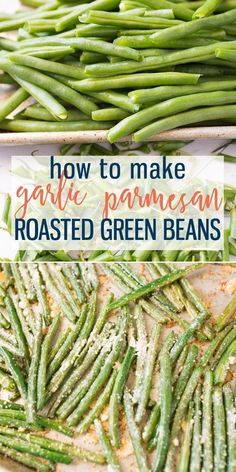 Roasted Green Beans are the perfect side dish. Oven roasted green beans are easily cooked to perfection! Still crisp and green with amazing flavor. Flavor classically or season with garlic and parmesan cheese. The perfect side dish for any meal! |Cooking with Karli| #greenbeans #sidedish #healthy #roasted #easter #recipe #howto Oven Roasted Beans, Green Beans Oven Roasted Easy Recipes, Green Beans For Easter, Different Ways To Make Green Beans, Best Oven Roasted Green Beans, Flavorful Green Beans, Seasonings For Green Beans, Green Beans With Parmesan Cheese, Different Ways To Cook Green Beans