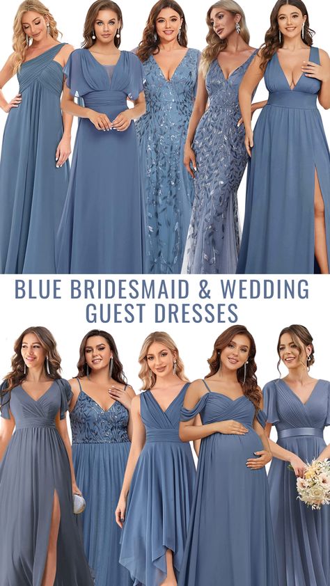 BRIDESMAID DRESSES & WEDDING GUEST DRESSES picked by Lettered Farmhouse / Blue bridesmaid dresses / Dusty Blue Bridesmaids / Grey Blue Gown blue maternity gown / blue dress to wear to wedding / blue bridesmaid dresses / maid of honor blue dress / matron of honor gown Dusty Blue Rustic Bridesmaid Dresses, Dusty Blue And Silver Bridesmaid Dresses, Dusty Blue Dress Formal, Dusty Blue Sparkly Bridesmaid Dresses, Dusty Blue Gown, Maid Of Honor Dress Blue, Matron Of Honor Dresses, Blue Maid Of Honor Dress, Dudty Blue Bridesmaids Dresses