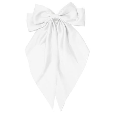 Kivzex Hair Bow Clip for Women - White Silky Satin Hair Bow Hair Clips Long Tail Cute Hair Ribbon Coquette Bows Barrettes for Girls White Hair Ribbon, White Hair Bow, Ribbon For Hair, Satin Hair Bow, White Hair Bows, Big Hair Bows, Hair Bows For Girls, Coquette Bows, Bows For Girls