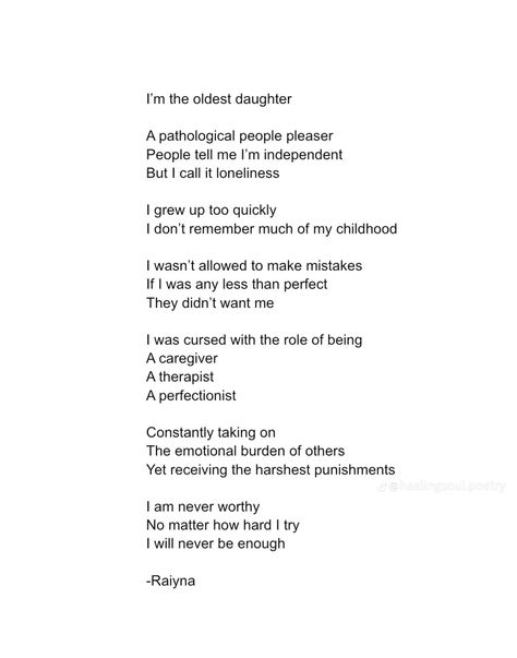 Eldest Daughter Tattoo, Oldest Daughter Struggles, Parentified Daughter Quotes, Elder Daughter Core, Forgotten Daughter Aesthetic, As A Daughter I Forgive You As A Parent, Older Sister Poems, First Born Daughter Struggles, Angry Daughter Quotes