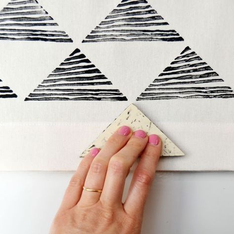 Learn to block print on fabric with Erin Dollar from Cotton & Flax! Print On Fabric, Hand Carved Stamps, Stamp Carving, Handmade Stamps, Fabric Stamping, Stamp Printing, Craft Classes, Creative Workshop, Fabric Printing