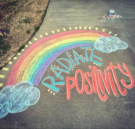 Sidewalk Chalk Inspirational Quotes, Sidewalk Chalk Quotes, 1st Day Of School Chalk Art, Chalk Art Inspirational Quotes, Positive Chalk Art Quotes, Motivational Chalk Art, Summer Sidewalk Chalk Art Ideas, Sidewalk Chalk Designs, Kindness Sidewalk Chalk Art