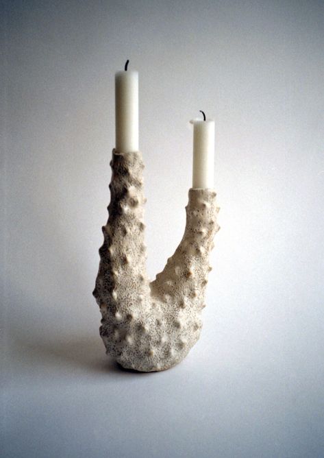 Handmade ceramic coral candlestick holder by Tegan Emerson Ceramics. See more of my work on my instagram @tegan.emerson Ceramic Candlestick Holders, Ceramic Coral, Handbuilt Ceramics, Ceramic Wall Art Sculpture, Coral Sculpture, Organic Ceramics, Unique Pottery, Ceramic Candle Holders, Keramik Design