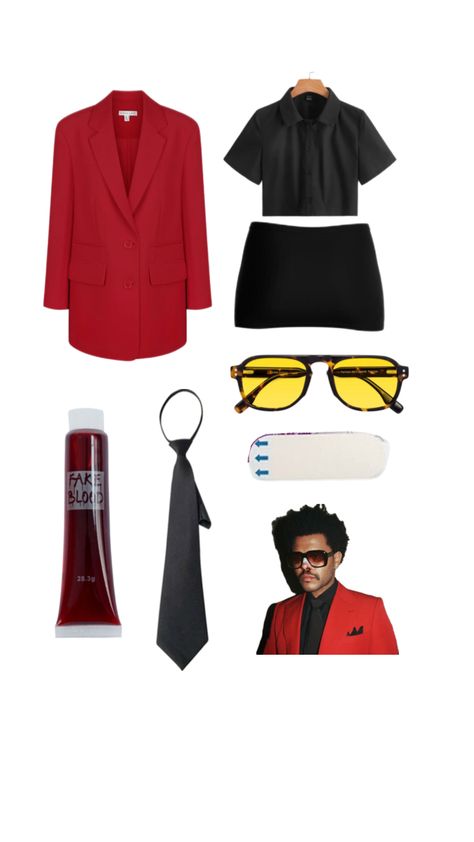 The weeknd costume #halloween #halloweencostume #outfitinspo The Weeknd Halloween Costume, Spirit Week Outfits, Classy Halloween Costumes, Easy Diy Costumes, Hot Halloween Outfits, Duo Halloween Costumes, Holloween Costume, Cute Couple Halloween Costumes, Trendy Halloween Costumes