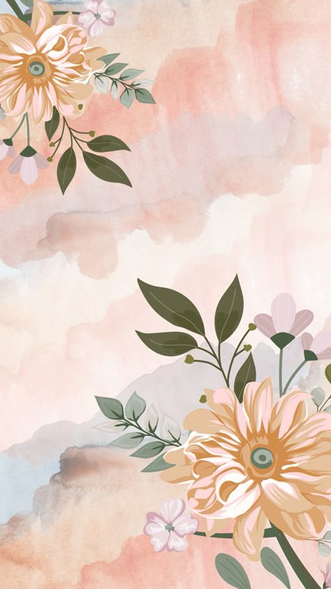 Minimal wallpaper, background, floral, colorful Minimal Floral Wallpaper, Wallpapers Tablet, Wedding Phone, Pretty Scenery, Chevron Background, Journal Elements, Floral Backgrounds, Aesthetic Floral, Minimal Wallpaper