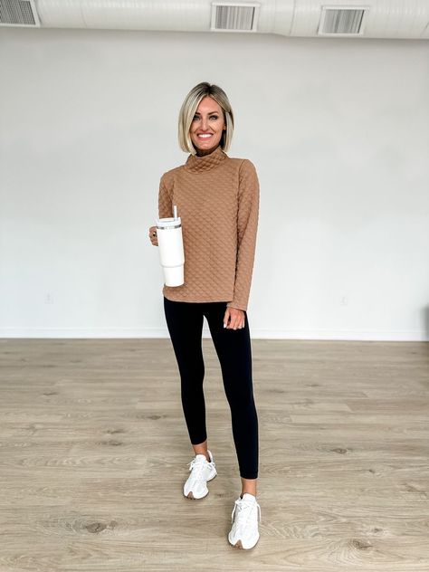 loverlygrey's TRAVEL LOOKS Collection on LTK Loverlygrey Outfits, Mock Neck Sweater Outfit, Classic Amy, Travel Looks, Lisa S, Fall Winter Style, Mock Neck Sweater, Fall 2023, Workout Wear