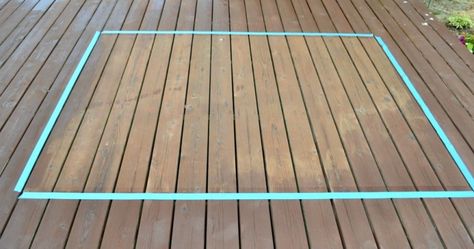 DIY: Painted Outdoor Rug - 1905 Farmhouse Painted Outdoor Rug, Painted Porch Floors, Deck Rug, Outdoor Deck Decorating, Deck Makeover, Deck Paint, Porch Rug, Porch Flooring, Rug Outdoor