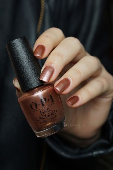 Bronze Glazed Nails, Opi Lisbon, Bronze Nail Polish, Bronze Nails, Opi Gel Nails, Brown Nail, Opi Nail Colors, Popular Hair, Opi Infinite Shine