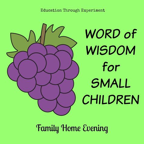 Word Of Wisdom Lds, Primary Lessons, Family Home Evening, Children And Family, Lessons For Kids, The Covenant, Sunday School, Words Of Wisdom, Parenting