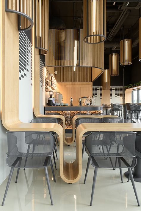 Modern Coffee Shop, Cafe Interior Design, Restaurant Interior Design, Commercial Interior Design, Hospitality Design, Restaurant Interior, Cafe Interior, Cafe Design, Commercial Design