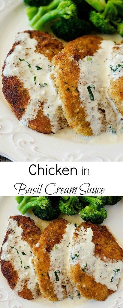 Basil Cream Sauce, Chicken Basil, Chicken Tonight, Basil Recipes, Chicken Entrees, Chicken Main Dishes, Dinner Easy, Eat Smarter, Poultry Recipes