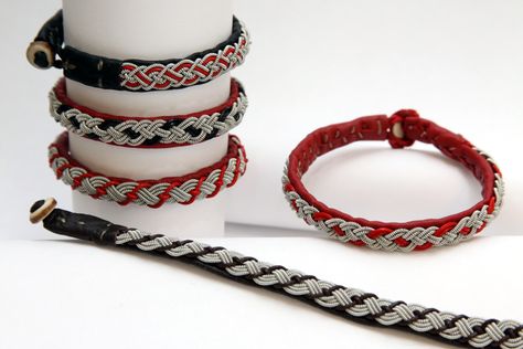 Sami Bracelet, Sami People, Antler Buttons, Make Your Own Bracelet, Kumihimo Patterns, Northern Norway, Bracelet Kit, Reindeer Antlers, Woven Bracelet