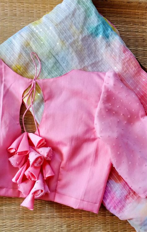 Sequence Saree Baby pink Blouse Ideas Baby Pink Blouse, Pattern Blouses, Sequence Saree, Blouse Models, Blouse Patterns, Pink Blouse, Baby Pink, Blouses, Saree