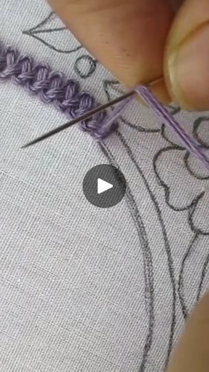 Braid Stitch, Burfi Recipe, Viral Reels, Embroidery Videos, Sewing Skills, Thread Work, Embroidery Inspiration, Embroidery And Stitching, Sewing Hacks