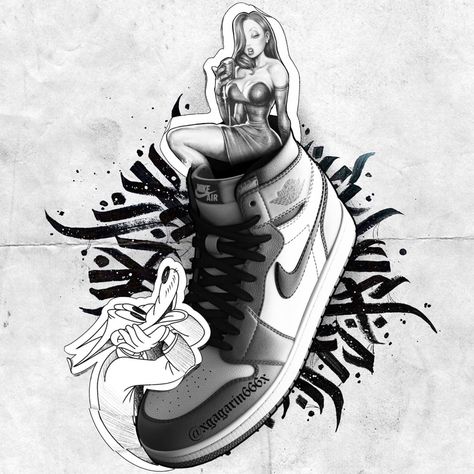 Nike Tattoo Ideas, Jessica Rabbit Tattoo, Tattoo Nike, Nike Lettering, Fake Skin Tattoo, Arm Tattoos Drawing, Chicano Tattoos Sleeve, Christ Tattoo, Gangsta Tattoos