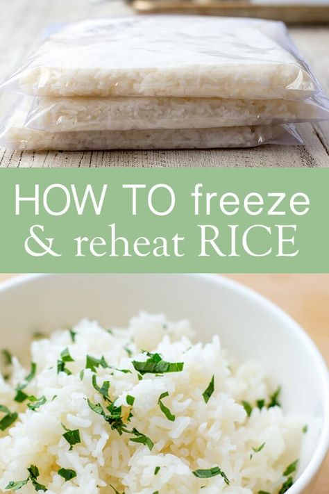 How To Freeze Cooked Rice, How To Store Cooked Rice, How To Freeze Food Properly, How To Freeze Meals Properly, Meals You Can Freeze And Reheat, Freeze Cooked Rice, Freeze Rice, Reheat Rice, Freezing Cooked Rice