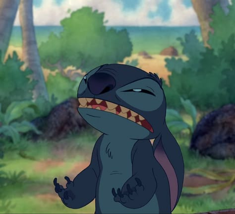 Lilo And Stitch Phone Theme, Profile Picture Stitch, Stitch Screencaps, Stitch Disney Aesthetic, Disney Reaction Pics, Stitch Moods, Stitch Matching Pfp, Stitch Pfp, Stitch Mood